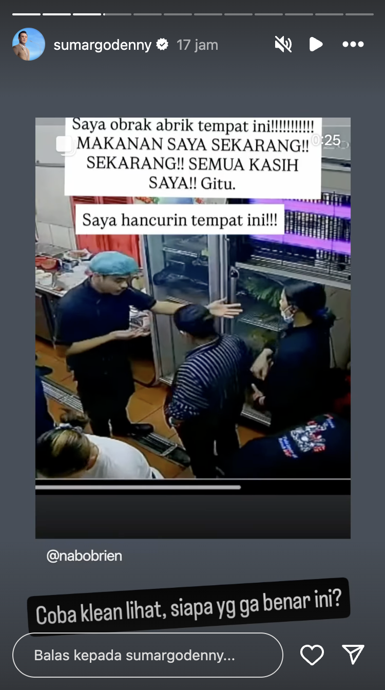 Unggahan Denny Sumargo tentang Zendhy Kusuma dan Evi Santi Rahayu
